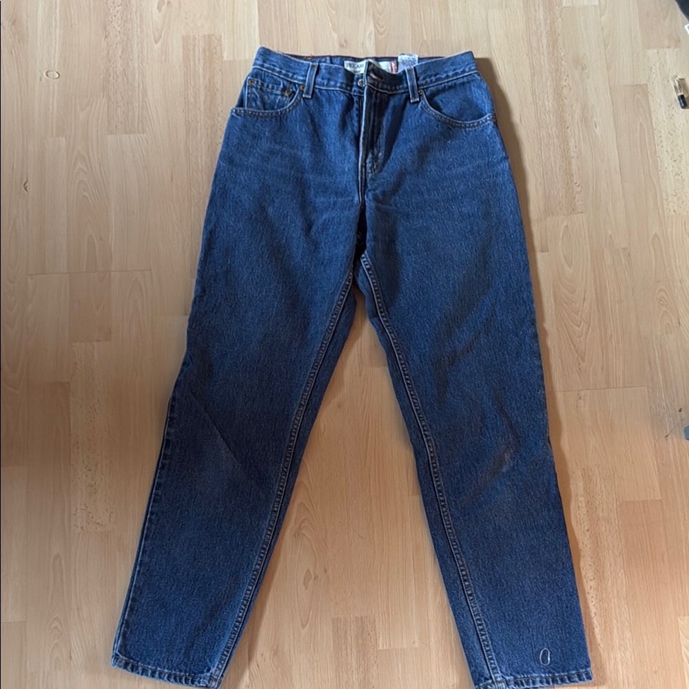 Levi's Blue Straight Leg Jeans with Elastic Waistband and Drawstring